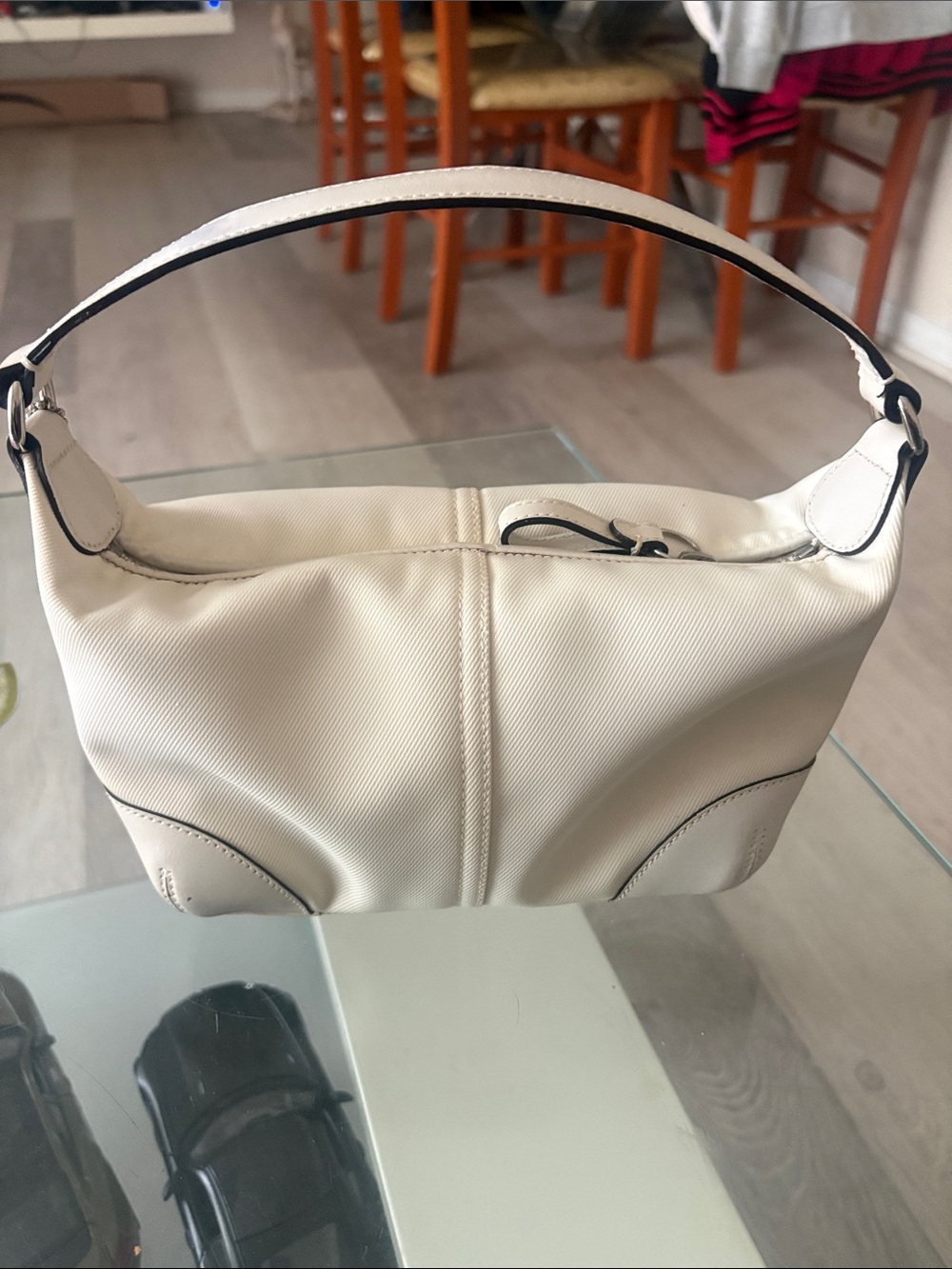 Coach Leather Hobo White Purse vintage new